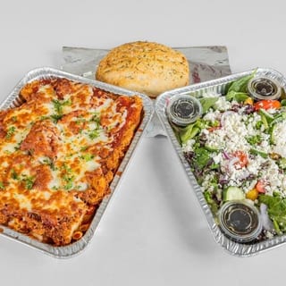 Family Pollo alla Parmigiana Over Baked Ziti+ Focaccia + Family Salad
